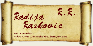 Radija Rašković vizit kartica